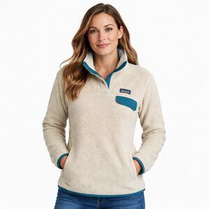 Patagonia Re-Tool Snap-T Pullover Pelican Turquoise Fleece Size Medium Gorpcore